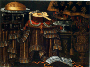 antonio tibaldi, natura morta, dipinto strumenti musicali